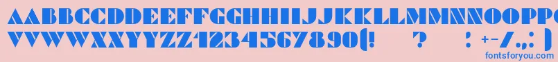 Commanders Font – Blue Fonts on Pink Background