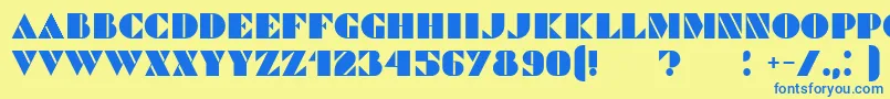 Commanders Font – Blue Fonts on Yellow Background