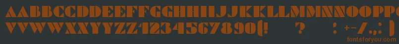 Commanders Font – Brown Fonts on Black Background