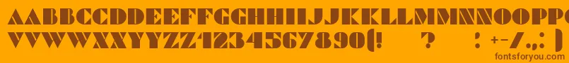 Commanders Font – Brown Fonts on Orange Background