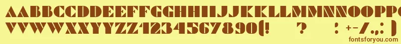 Commanders Font – Brown Fonts on Yellow Background