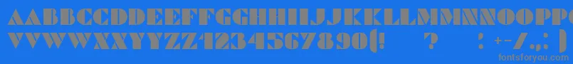 Commanders Font – Gray Fonts on Blue Background