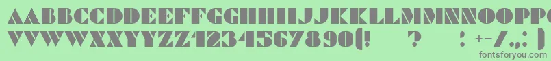 Commanders Font – Gray Fonts on Green Background