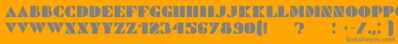 Commanders Font – Gray Fonts on Orange Background