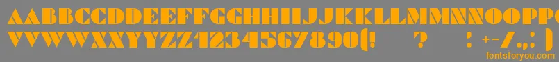 Commanders Font – Orange Fonts on Gray Background