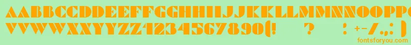 Commanders Font – Orange Fonts on Green Background