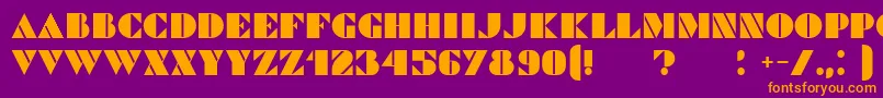 Commanders Font – Orange Fonts on Purple Background