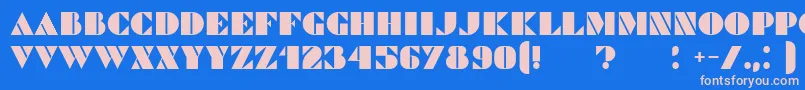 Commanders Font – Pink Fonts on Blue Background