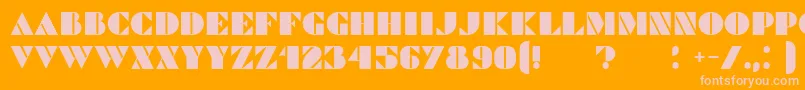 Commanders Font – Pink Fonts on Orange Background