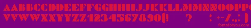 Commanders Font – Red Fonts on Purple Background