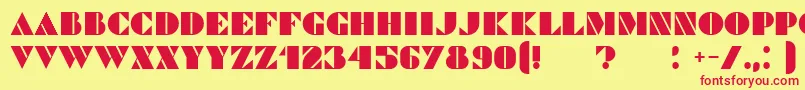 Commanders Font – Red Fonts on Yellow Background