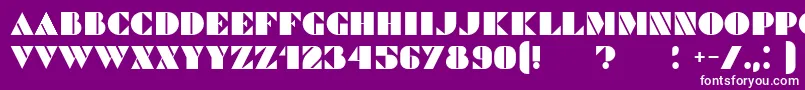 Шрифт Commanders – белые шрифты на фиолетовом фоне