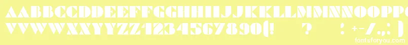 フォントCommanders – 黄色い背景に白い文字