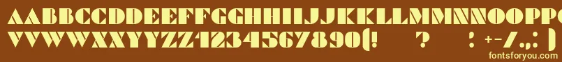 Commanders Font – Yellow Fonts on Brown Background