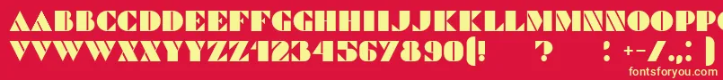 Commanders Font – Yellow Fonts on Red Background