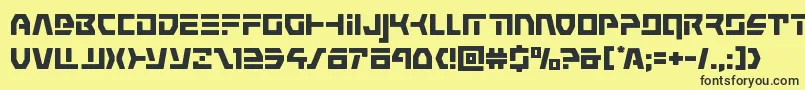 commandoverride Font – Black Fonts on Yellow Background