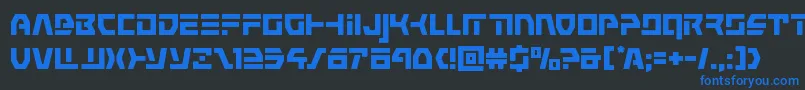 commandoverride Font – Blue Fonts on Black Background