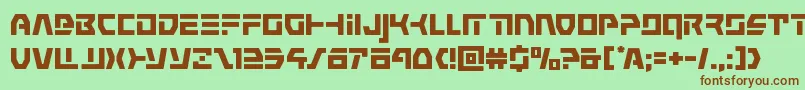 commandoverride Font – Brown Fonts on Green Background