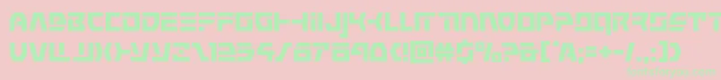 commandoverride-Schriftart – Grüne Schriften auf rosa Hintergrund
