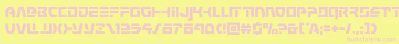 commandoverride Font – Pink Fonts on Yellow Background