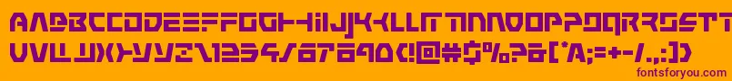 commandoverride Font – Purple Fonts on Orange Background