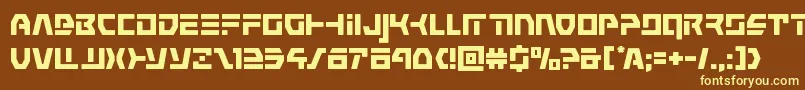 Шрифт commandoverride – жёлтые шрифты на коричневом фоне
