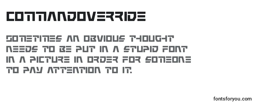 Review of the Commandoverride Font