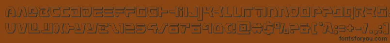 commandoverride3d Font – Black Fonts on Brown Background