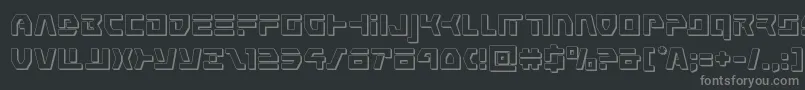 フォントcommandoverride3d – 黒い背景に灰色の文字