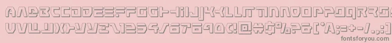 フォントcommandoverride3d – ピンクの背景に灰色の文字