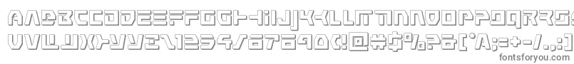 フォントcommandoverride3d – 白い背景に灰色の文字