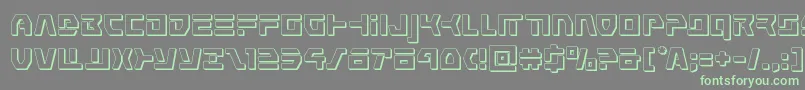 commandoverride3d Font – Green Fonts on Gray Background