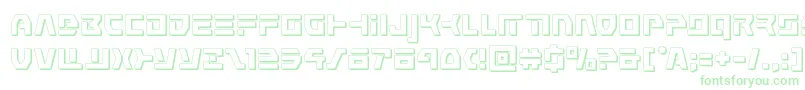 フォントcommandoverride3d – 緑のフォント