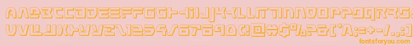 commandoverride3d Font – Orange Fonts on Pink Background