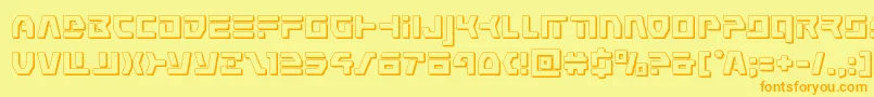 commandoverride3d Font – Orange Fonts on Yellow Background