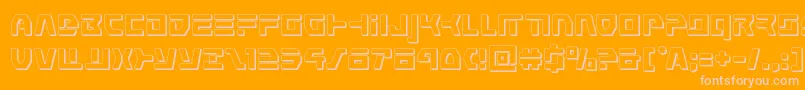commandoverride3d Font – Pink Fonts on Orange Background