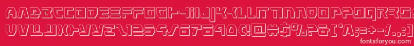 commandoverride3d Font – Pink Fonts on Red Background