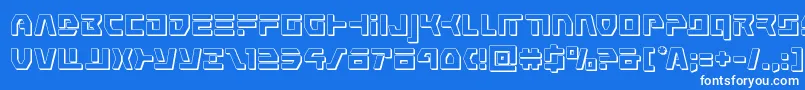 commandoverride3d Font – White Fonts on Blue Background