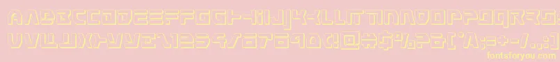 commandoverride3d Font – Yellow Fonts on Pink Background