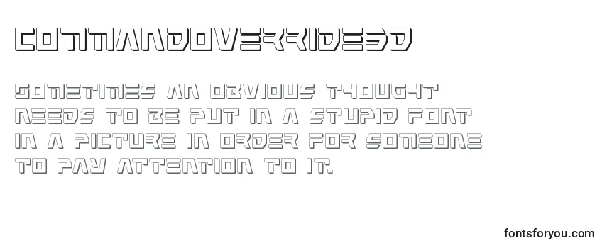 Обзор шрифта Commandoverride3d