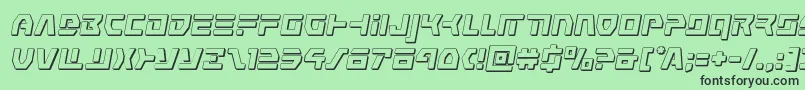 commandoverride3dital Font – Black Fonts on Green Background