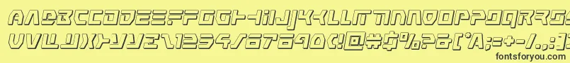 commandoverride3dital Font – Black Fonts on Yellow Background