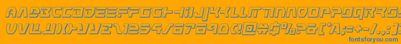 commandoverride3dital Font – Blue Fonts on Orange Background