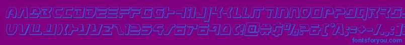 commandoverride3dital Font – Blue Fonts on Purple Background