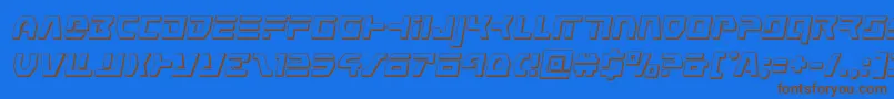 commandoverride3dital Font – Brown Fonts on Blue Background