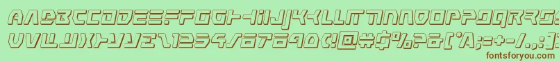 commandoverride3dital Font – Brown Fonts on Green Background