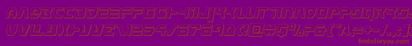 commandoverride3dital Font – Brown Fonts on Purple Background