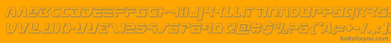 commandoverride3dital Font – Gray Fonts on Orange Background