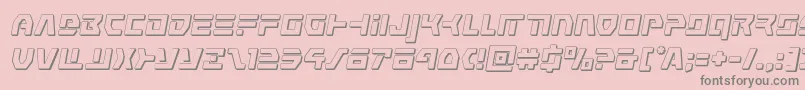 commandoverride3dital Font – Gray Fonts on Pink Background