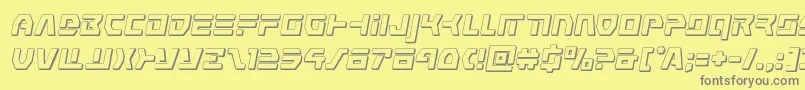 commandoverride3dital Font – Gray Fonts on Yellow Background